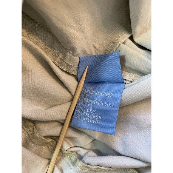 J McLaughlin Pants Women's 12 Cotton‎ Stretch Cropped Chino Khaki Stretch Preppy - Picture 5 of 11